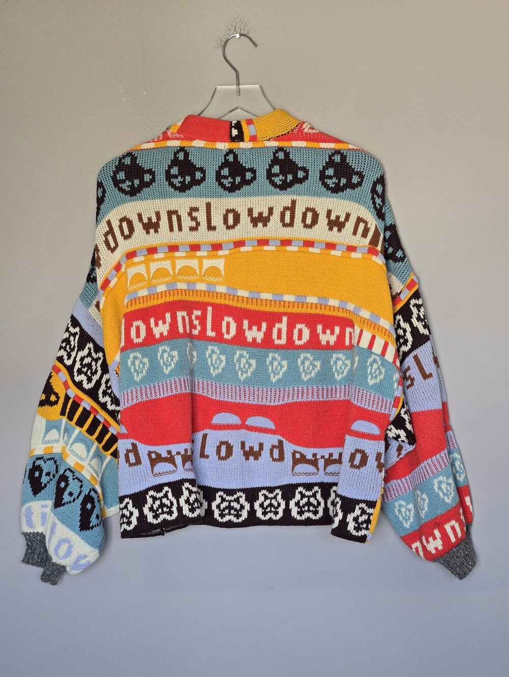 Urban Outfitters UO BDG Shae Slouchy Slow Down Cardigan Patchwork Sweater S - Picture 6 of 14